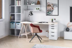 LD SEATING Konferenčná stolička WAVE 032,F90-WH, biely kríž