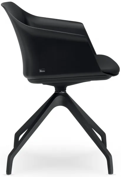 LD SEATING Konferenčná stolička WAVE 030, F90-BL, čierny kríž
