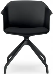 LD SEATING Konferenčná stolička WAVE 030, F90-BL, čierny kríž