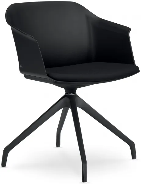 LD SEATING Konferenčná stolička WAVE 030, F90-BL, čierny kríž
