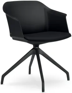 LD SEATING Konferenčná stolička WAVE 030, F90-BL, čierny kríž