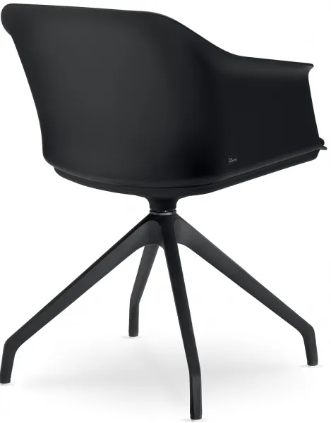 LD SEATING Konferenčná stolička WAVE 030, F90-BL, čierny kríž