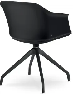 LD SEATING Konferenčná stolička WAVE 030, F90-BL, čierny kríž