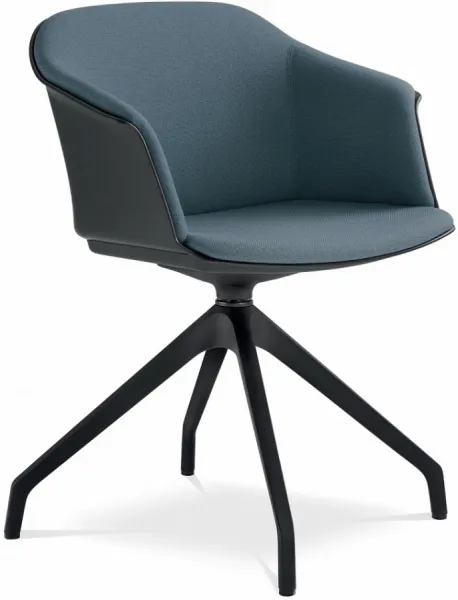 LD SEATING Konferenčná stolička WAVE 032, F90-BL, čierny kríž