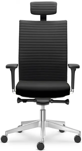 LD SEATING Kancelárska stolička ELEMENT 430-SYS, s podhlavníkom, čierna skladová