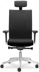 LD SEATING Kancelárska stolička ELEMENT 430-SYS, s podhlavníkom, čierna skladová
