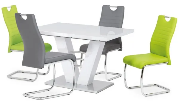 AUTRONIC jedálenský rozkladací stôl HT-510 WT, 120+40 x 80 cm