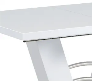 AUTRONIC jedálenský rozkladací stôl HT-510 WT, 120+40 x 80 cm