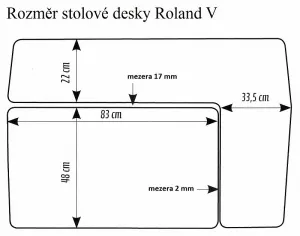AMADEUS detsky rastúci stôl Roland V biely