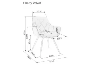 SIGNAL Jedálenská stolička CHERRY VELVET béžová