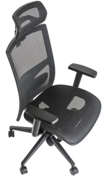ALBA Ergonomická kancelárska stolička GAME ŠÉF celosieťovaná s 3D opierkou hlavy, BLACK 27