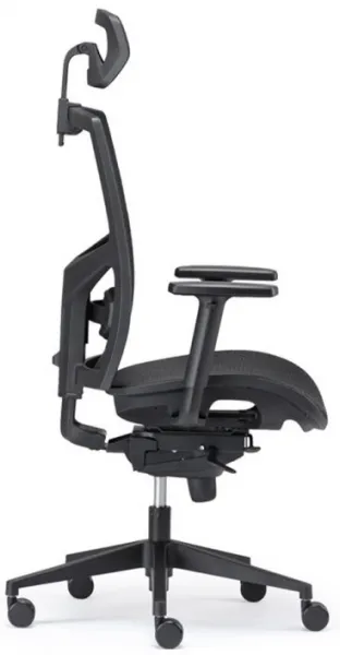 ALBA Ergonomická kancelárska stolička GAME ŠÉF celosieťovaná s 3D opierkou hlavy, BLACK 27