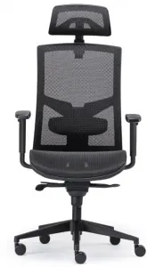 ALBA Ergonomická kancelárska stolička GAME ŠÉF celosieťovaná s 3D opierkou hlavy, BLACK 27