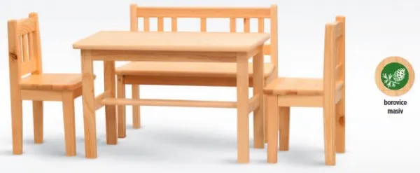 STIMA Detský stôl PINO BAMBINO borovica
