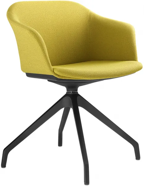 LD SEATING Konferenčná stolička WAVE 033,F90-BL, čierny kríž