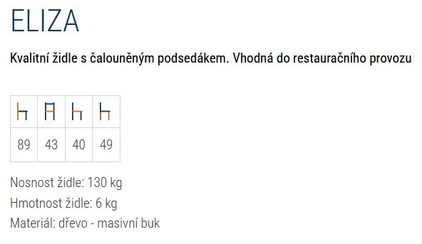 MI-KO Jedálenská stolička ELIZA