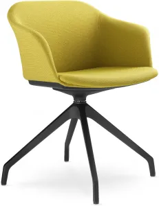 LD SEATING Konferenčná stolička WAVE 033,F90-BL, čierny kríž