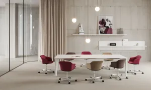 LD SEATING Konferenčná stolička WAVE 033,F90-BL, čierny kríž