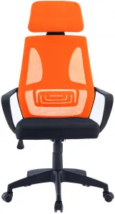 TEMPO KONDELA Kancelárská stolička TAXIS NEW, čierna/ oranžová