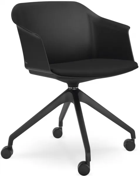 LD SEATING Konferenčná stolička WAVE 030, F95-BL, čierny kríž
