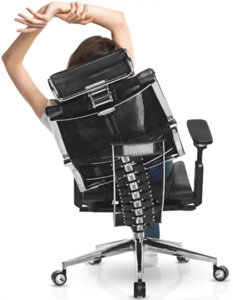 METTA Ergonomická kancelárska stolička YOGA 4D Triumph, čierna