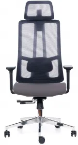 SEGO Ergonomická kancelárska stolička STRETCH SIVÁ ANTRACIT, sedenie 8+ hodín denne