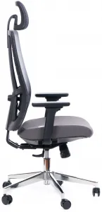 SEGO Ergonomická kancelárska stolička STRETCH SIVÁ ANTRACIT, sedenie 8+ hodín denne