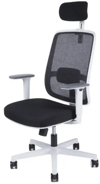 OFFICE PRO kancelárska stolička CANTO white, s opierkou hlavy
