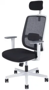 OFFICE PRO kancelárska stolička CANTO white, s opierkou hlavy