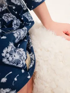 Dievčenské šaty bavlnené BREEZE s dlhým rukávom