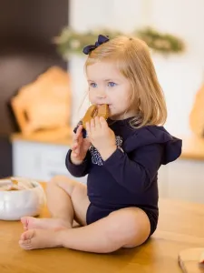 Detské body farebné PERUN FLOWERS s dlhým rukávom