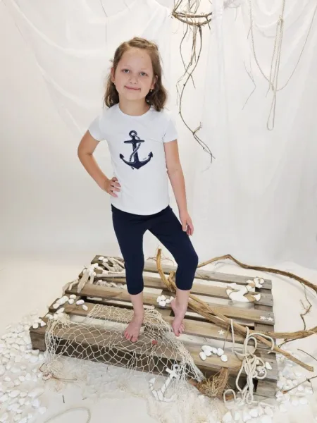 Dievčenské tričko NAUTICAL s krátkym rukávom
