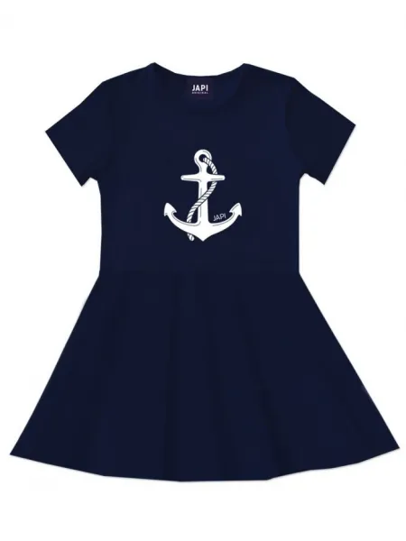 Dievčenské šaty športové NAUTICAL s krátkym  rukávom