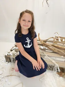 Dievčenské šaty športové NAUTICAL s krátkym  rukávom
