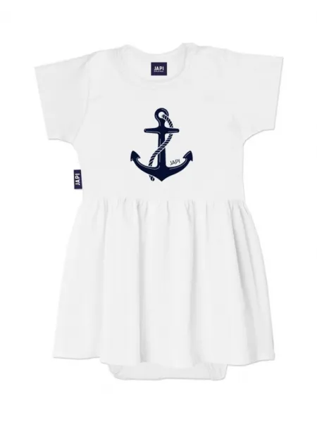Body šaty pre bábätko NAUTICAL s krátkym rukávom