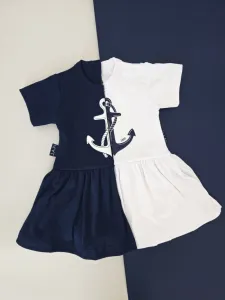 Body šaty pre bábätko NAUTICAL s krátkym rukávom