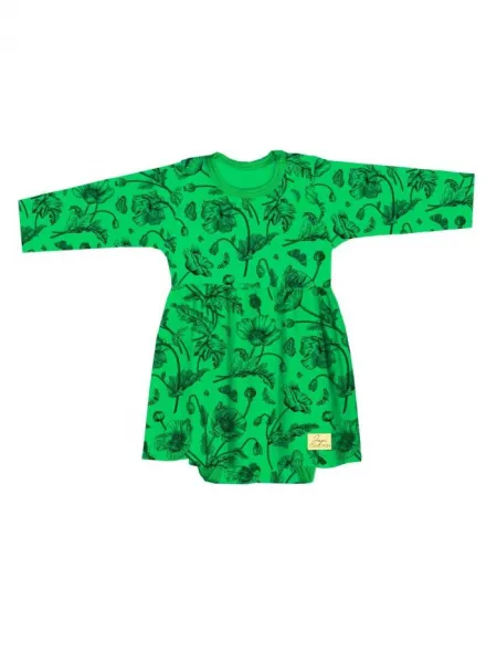 Body šaty pre bábätko WILD POPPIES s dlhým rukávom