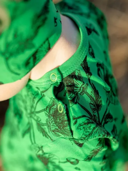Body šaty pre bábätko WILD POPPIES s dlhým rukávom