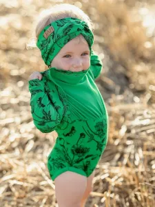 Body šaty pre bábätko WILD POPPIES s dlhým rukávom
