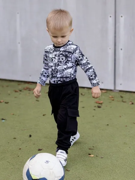 Detské body FOOTBALL s dlhým rukávom