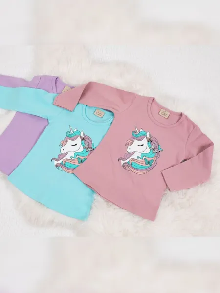 Dievčenské tričko UNICORN s dlhým rukávom