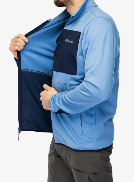Flísová mikina Columbia Hike Full Zip - skyler/collegiate navy