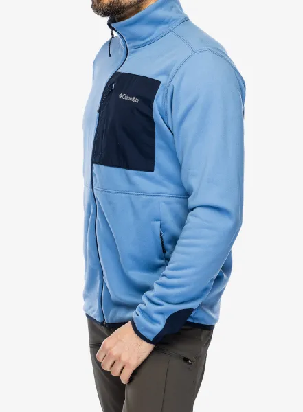 Flísová mikina Columbia Hike Full Zip - skyler/collegiate navy