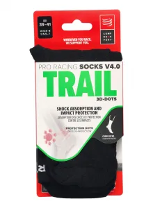 Compressport PRO RACING SOCKS v4.0 TRAIL Bežecké ponožky, čierna, veľkosť