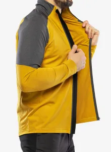 Mikina na zips Hannah Enge - harvest gold/asphalt melange