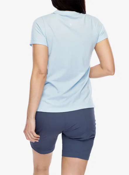 Merino tričko dámske Smartwool Go Far Feel Good Graphic Short Sleeve - winter sky heather