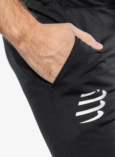 Nohavice Compressport Seamless Pants - black melange