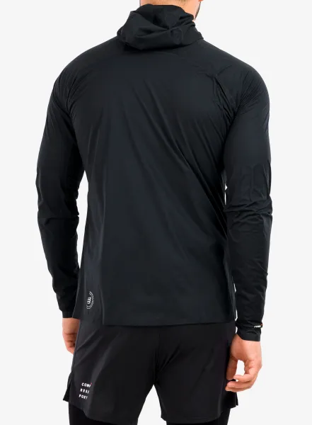 Pánska bežecká bunda Compressport Hurricane Waterproof 10/10 Jacket - black