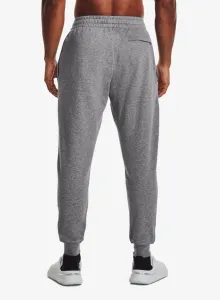 Pánske nohavice Under Armour Rival Fleece Joggers - castlerock light heather/white