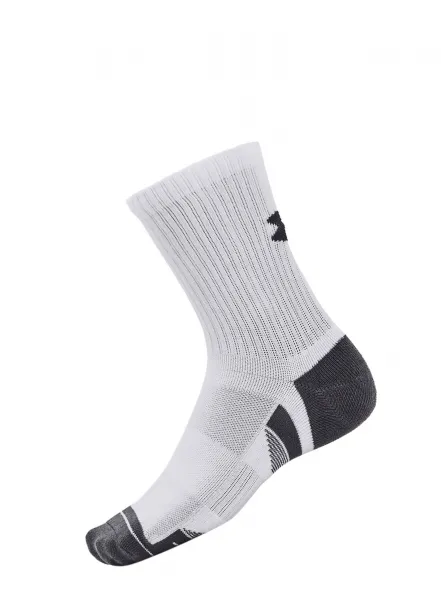 Ponožky Under Armour UA Performance Cotton 3 Pack Mid Crew - white/white/pitch gray
